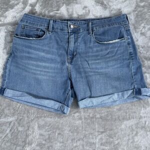 Levi Strauss Signature Mid Rise Denim Shorts Stretch Size 12